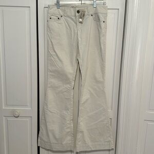American Eagle Corduroy White Flare Pants